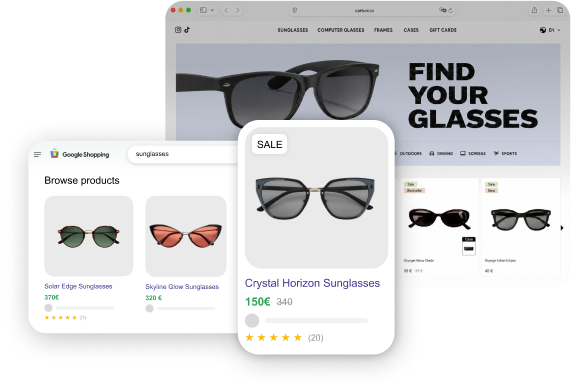 Інтернет-магазин на Cartum у видачі Google Shopping
