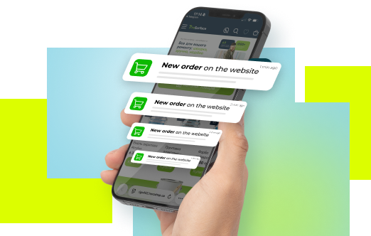 Magazin online deschis pe un telefon mobil