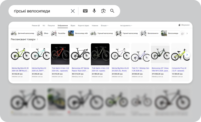 Приклад пошуку Google Зображень на десктопі