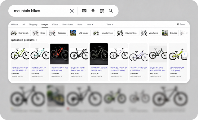 Приклад пошуку Google Зображень на десктопі