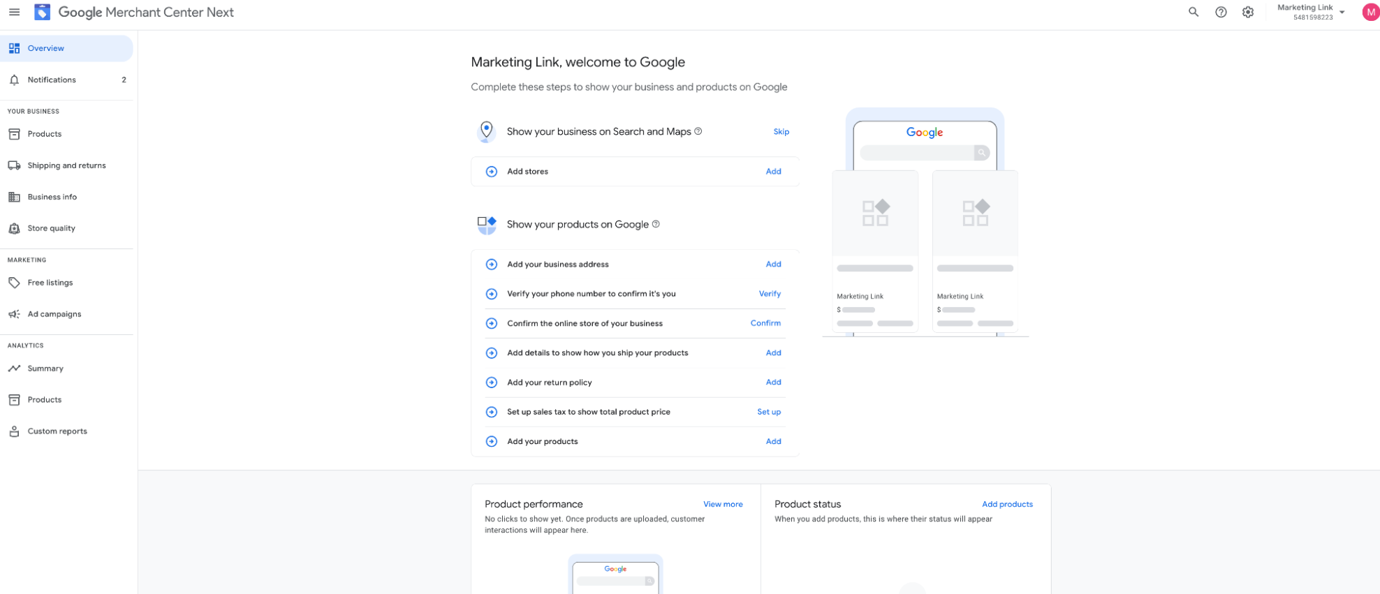Google Merchant Center — что это и как настроить