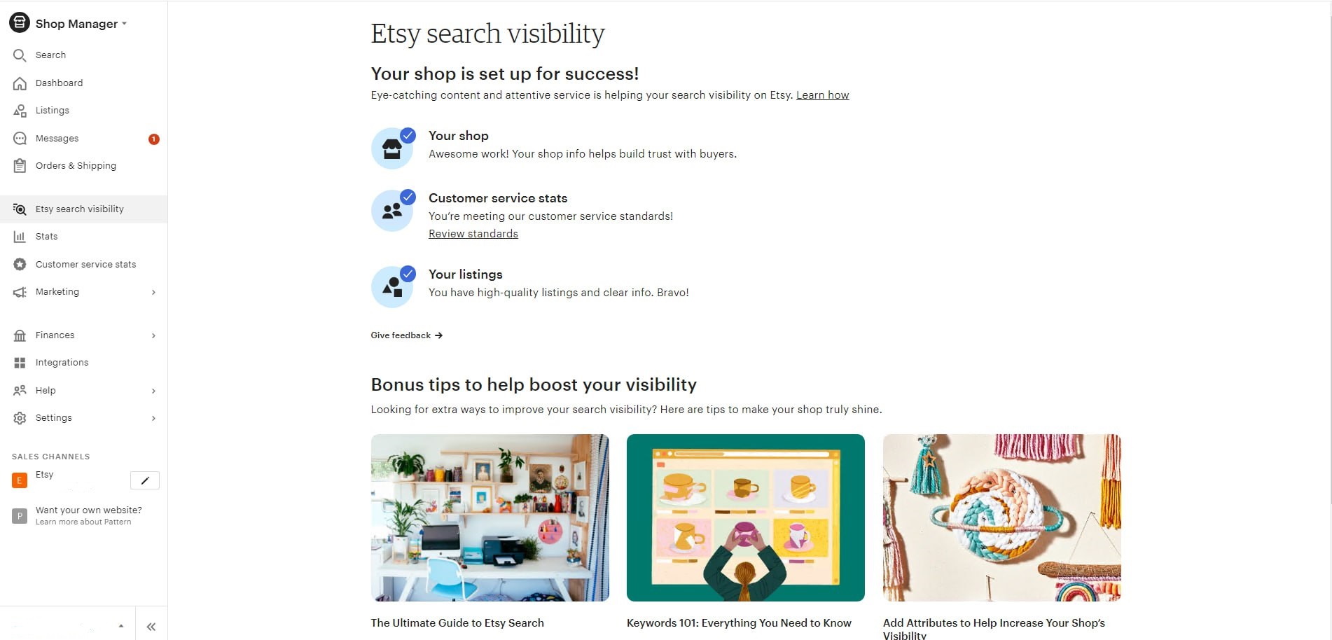  Etsy Search Visibility