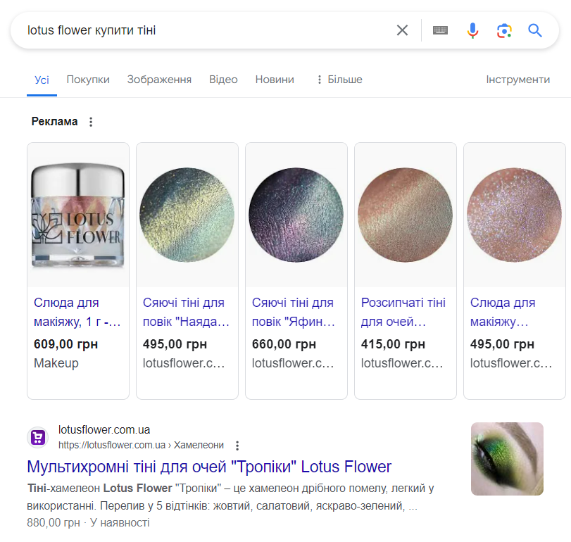 Реклама Google Shopping 