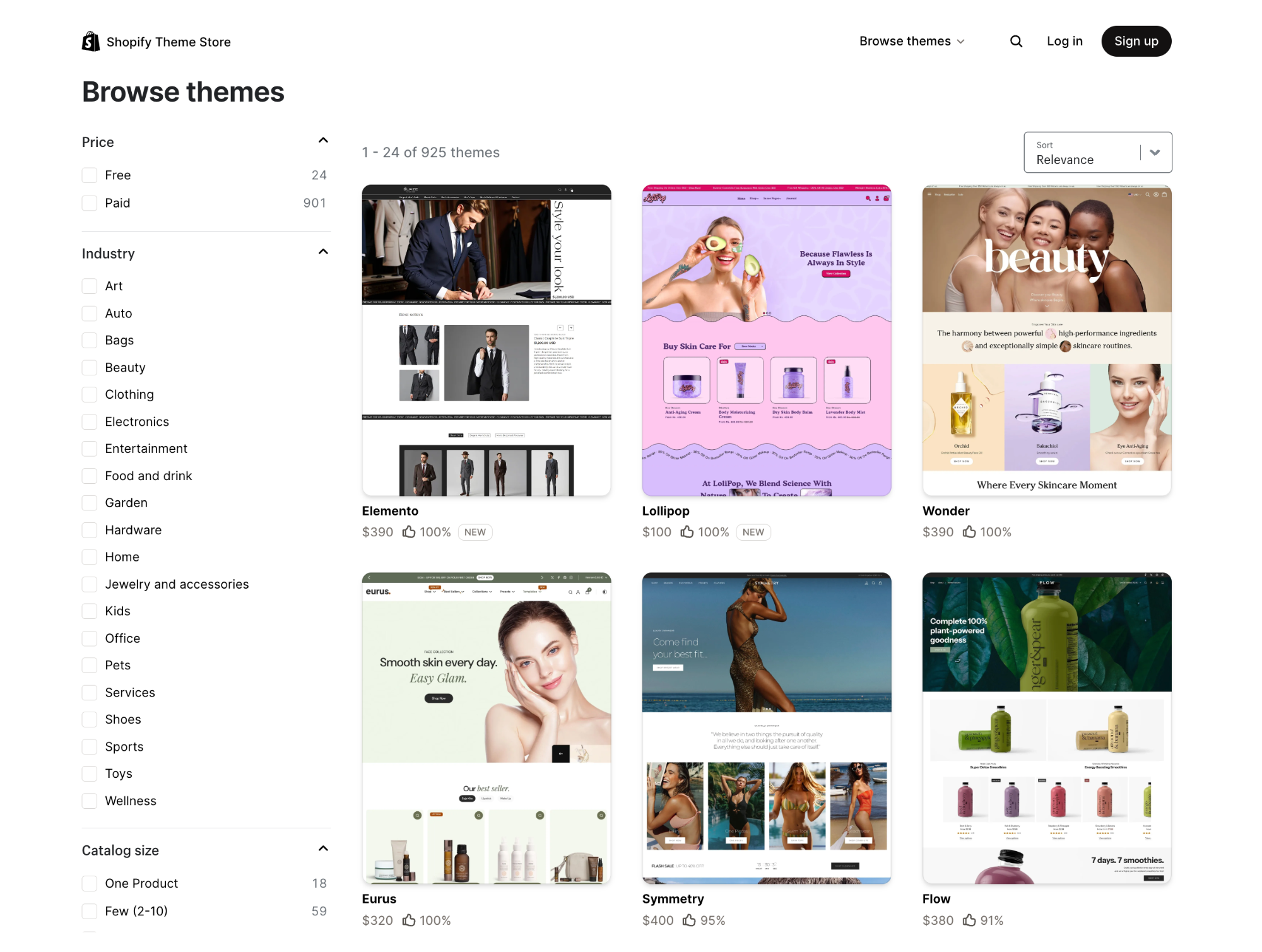 Темы дизайна на Shopify